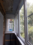 Теплое остекление балкона в хрущевке без отделки - фото 1